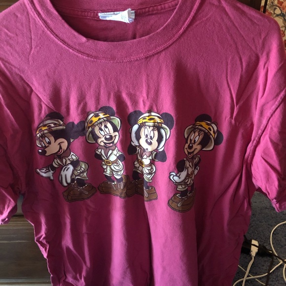 MICKEY MOUSE SAFARI T-SHIRT PINK SZ M - Picture 3 of 3